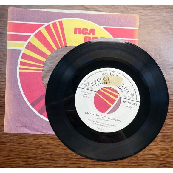 Pee Wee King Backward Turn Backward / Indian Giver 45 Country Promo RCA 47-5694 - Picture 4 of 4